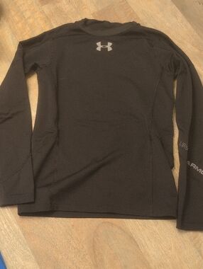 Under Armour Black Long-Sleeve Performance Top with Reflective Logo